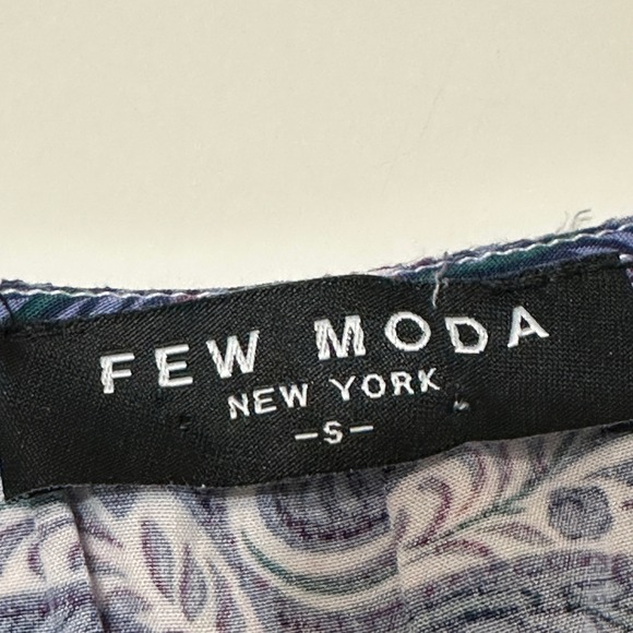 Few Moda Paisley Peasant Maxi Dress Womens S Blue Long Sleeve Boho Cottage Flowy - Picture 10 of 16